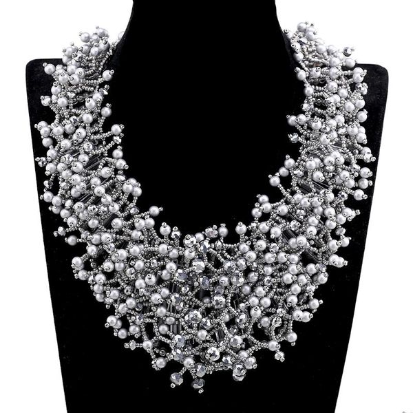 chokers luxury statement necklace small beads and crystals handmade strands for women fashion jewelry chunky bijoux, Golden;silver
chokers luxury statement necklace small beads and crystals handmade strands for women fashion jewelry chunky bijoux, Golden;silver
