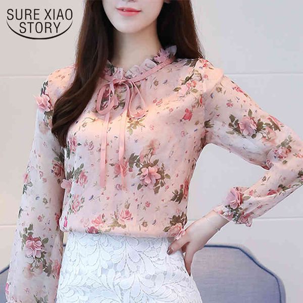long sleeve sweet print women's clothing women blouse shirt fashion applique ruffled neck feminine blusas d470 30 210508, White
long sleeve sweet print women's clothing women blouse shirt fashion applique ruffled neck feminine blusas d470 30 210508, White