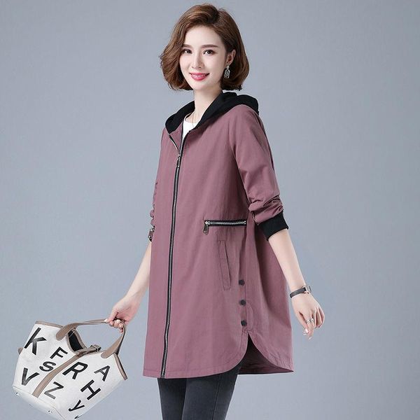 women's wool & blends spring autumn windbreaker female korean mid long hooded outerwear loose plus size trench coat casual bb-121, Black
women's wool & blends spring autumn windbreaker female korean mid long hooded outerwear loose plus size trench coat casual bb-121, Black