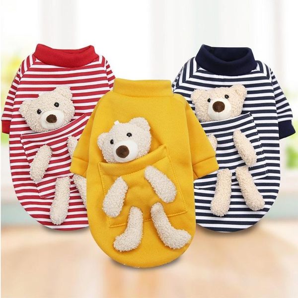 cartoon pocket bear dog clothes sweater striped hoodies autumn winter thicker warm clothing for dogs yellow girl ropa para perro apparel
cartoon pocket bear dog clothes sweater striped hoodies autumn winter thicker warm clothing for dogs yellow girl ropa para perro apparel