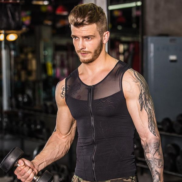 men body shape minceur slimming waist slim sportswear compression vest shaper corset mens shapewear support, Black;gray
men body shape minceur slimming waist slim sportswear compression vest shaper corset mens shapewear support, Black;gray