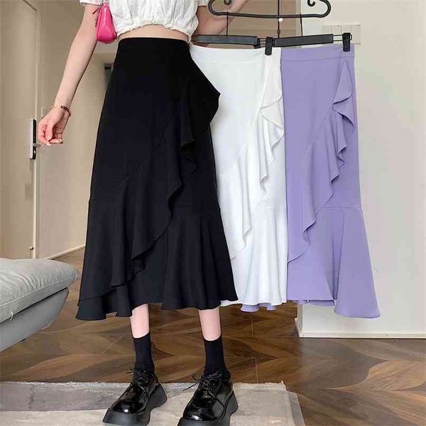 a-line pleated skirt women's summer irregular high-waisted ruffles mid-length hip long purple 210529, Black
a-line pleated skirt women's summer irregular high-waisted ruffles mid-length hip long purple 210529, Black