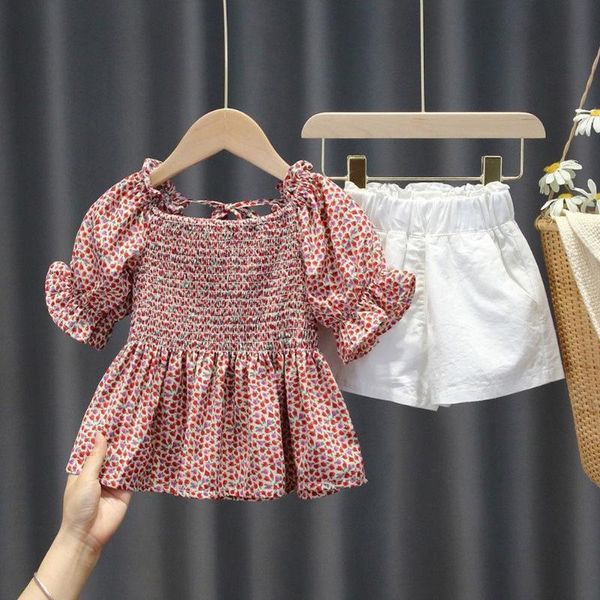girls sets spring summer floral children sleeveless t-shirt+solid shorts 2pcs kids suit fashion 1-6t clothes clothing, White
girls sets spring summer floral children sleeveless t-shirt+solid shorts 2pcs kids suit fashion 1-6t clothes clothing, White