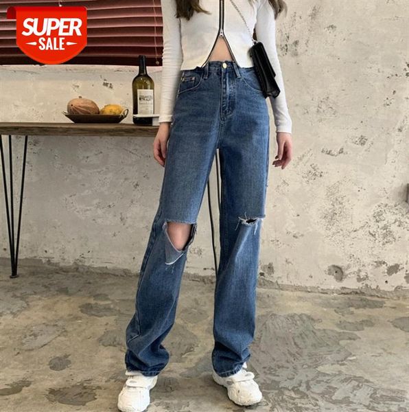 high waist ripped mopping jeans women loose and thin straight leg wide-leg pants #so4p, Black;gray
high waist ripped mopping jeans women loose and thin straight leg wide-leg pants #so4p, Black;gray