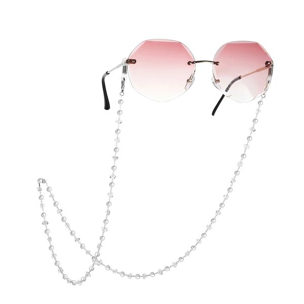 eyeglass imitation pearl chain for glasses sunglasses women men neck necklace rope lanyard slip metal cord crystal
eyeglass imitation pearl chain for glasses sunglasses women men neck necklace rope lanyard slip metal cord crystal