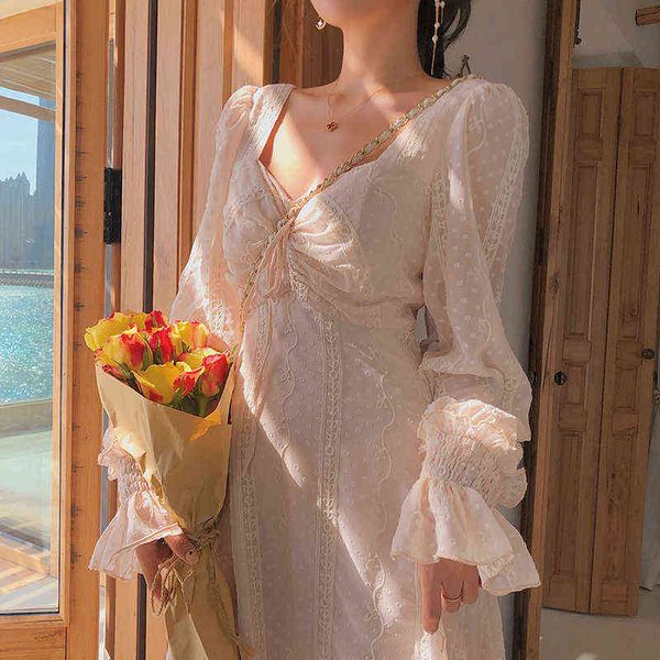 vintage fairy dress women elegant designer chiffon dress long sleeve french party midi dress casual women's clothing spring 2021 y1204, Black;gray
vintage fairy dress women elegant designer chiffon dress long sleeve french party midi dress casual women's clothing spring 2021 y1204, Black;gray