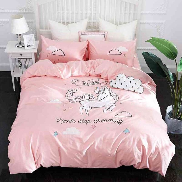 100%cotton kids girls pink twin unicorn bedding king size duvet cover flat bed sheet set bedlinen
100%cotton kids girls pink twin unicorn bedding king size duvet cover flat bed sheet set bedlinen