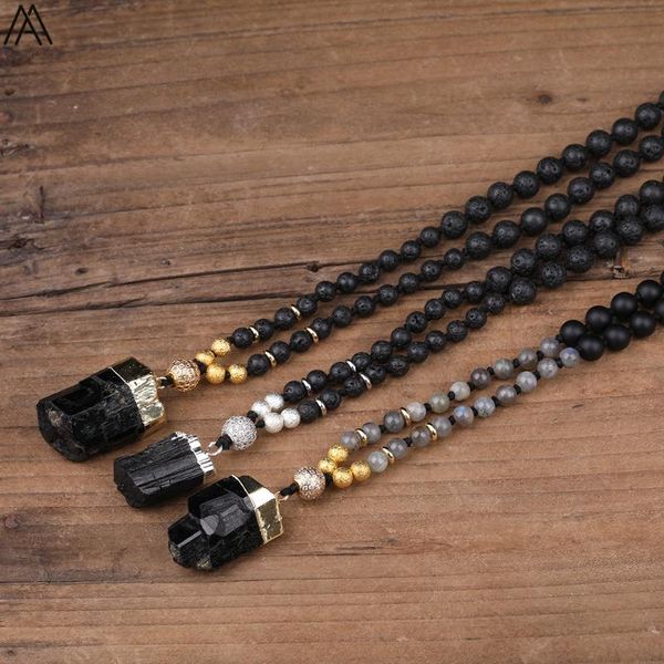 natural black tourmaline chunky stone 6mm lava labradorite beads knot handmade necklace long 32 inch women jewelry chains, Silver
natural black tourmaline chunky stone 6mm lava labradorite beads knot handmade necklace long 32 inch women jewelry chains, Silver