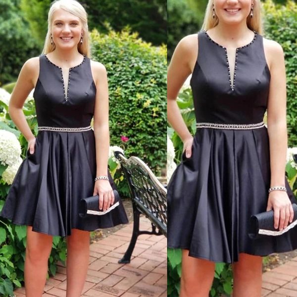 simple little black short cocktail dresses sheer jewel a line mini satin homecoming dress formal evening dresses custom mode party gowns
simple little black short cocktail dresses sheer jewel a line mini satin homecoming dress formal evening dresses custom mode party gowns