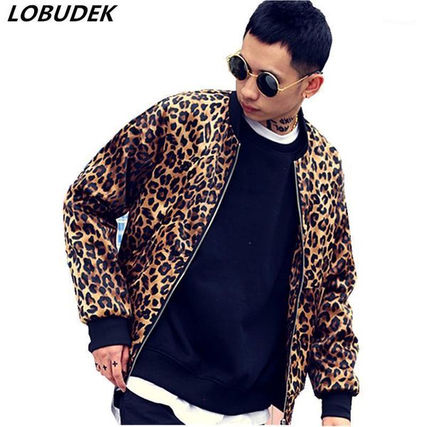 men's jackets winter male jacket leopard printing tide coat baseball nightclub bar singer dancer stage costume hip hop performance wear, Black;brown
men's jackets winter male jacket leopard printing tide coat baseball nightclub bar singer dancer stage costume hip hop performance wear, Black;brown