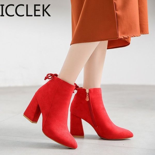ankle women boots kid suede soft shoes anti-skid women boots pointed toe square high heels zip ladies footwear size 35-40 210428, Black
ankle women boots kid suede soft shoes anti-skid women boots pointed toe square high heels zip ladies footwear size 35-40 210428, Black