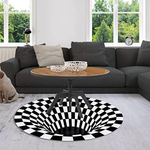 carpets 3d checkered vortex round carpet optical illusions durable floor mat black white doormat for living room bedroom kitchen decor
carpets 3d checkered vortex round carpet optical illusions durable floor mat black white doormat for living room bedroom kitchen decor