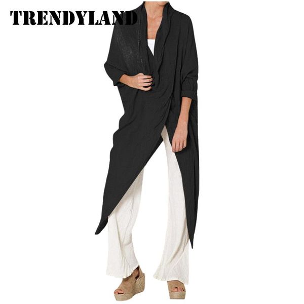 women's blouses & shirts trendyland fashion women plus size asymmetric hem slit beach casual blouse summer shirt cardigan drop, White
women's blouses & shirts trendyland fashion women plus size asymmetric hem slit beach casual blouse summer shirt cardigan drop, White