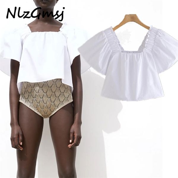 blouse women crop female summer fashion elastic voluminous short sleeve chic woman 04 210628, White
blouse women crop female summer fashion elastic voluminous short sleeve chic woman 04 210628, White