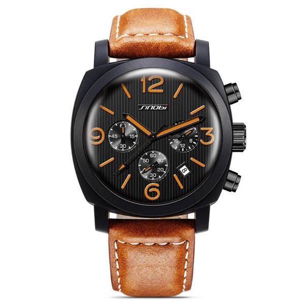 wristwatches 2021 brand fashion leisure men's watch leather waterproof multifunctional quartz business relogio masculino, Slivery;brown
wristwatches 2021 brand fashion leisure men's watch leather waterproof multifunctional quartz business relogio masculino, Slivery;brown