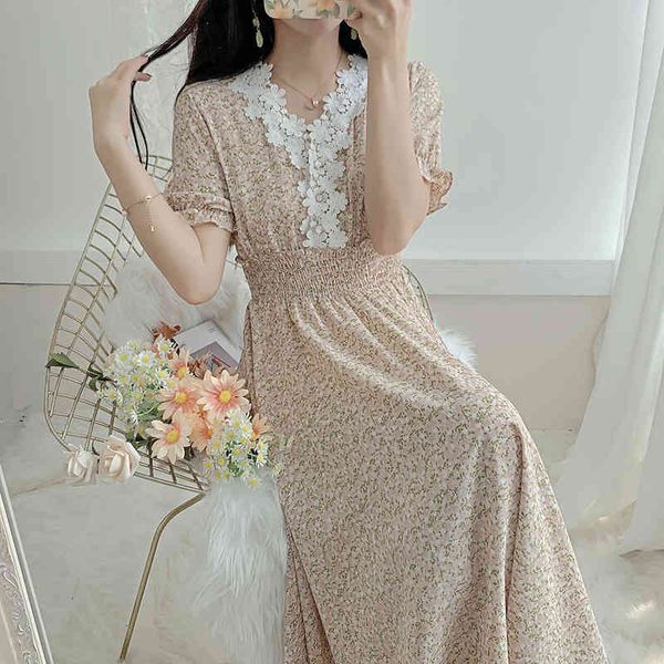 v-neck niche chiffon korean japanese waist slim kawaii sweet floral dress lace patchwork 210427, Black;gray
v-neck niche chiffon korean japanese waist slim kawaii sweet floral dress lace patchwork 210427, Black;gray