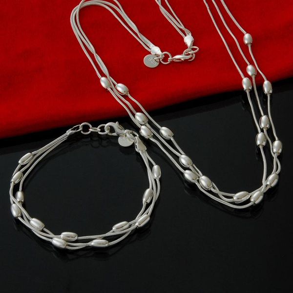 earrings & necklace wholesale silver color jewelry set for women fashion european style triple chain light beads + bracelet party gifts
earrings & necklace wholesale silver color jewelry set for women fashion european style triple chain light beads + bracelet party gifts