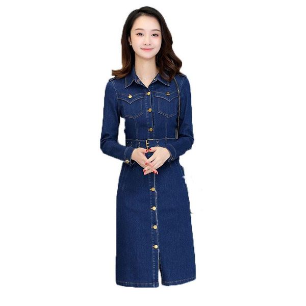 casual dresses 2021 korean version of denim long-sleeved dress slim was thin in the long section cowboy single-breasted women w53, Black;gray
casual dresses 2021 korean version of denim long-sleeved dress slim was thin in the long section cowboy single-breasted women w53, Black;gray