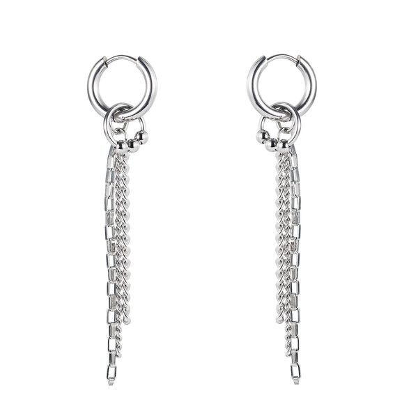 sliver charm earrings for men or women fashion all-match titanium stainless steel personality tassel chain jewelry lovers gifts ge660, Golden
sliver charm earrings for men or women fashion all-match titanium stainless steel personality tassel chain jewelry lovers gifts ge660, Golden