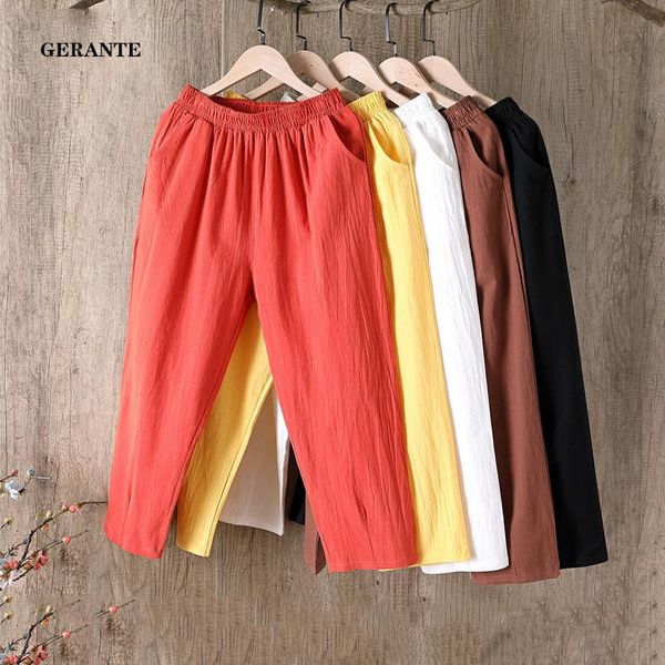 women's pants & capris cotton linen summer style khaki loose large size mm casual trousers solid color ccropped, Black;white
women's pants & capris cotton linen summer style khaki loose large size mm casual trousers solid color ccropped, Black;white