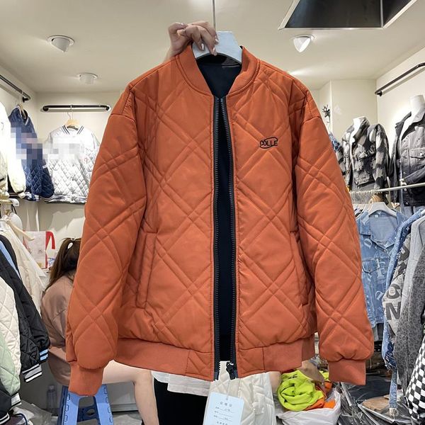 women's jackets cotton padded coat 2021 autumn winter thickening couple female korean style loose baseball uniform jacket, Black;brown
women's jackets cotton padded coat 2021 autumn winter thickening couple female korean style loose baseball uniform jacket, Black;brown