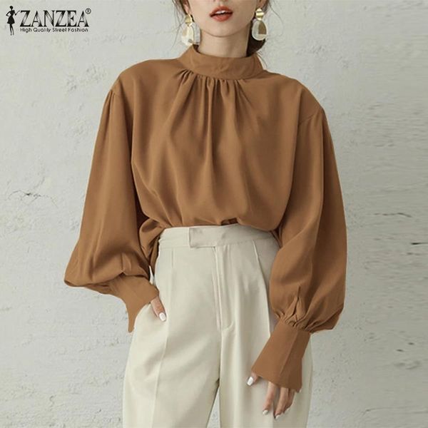 women's blouses & shirts stylish long puff sleeve blouse women elegant office shirt vintage o neck ol chemise femme clothing tunic to, White
women's blouses & shirts stylish long puff sleeve blouse women elegant office shirt vintage o neck ol chemise femme clothing tunic to, White