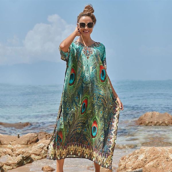 women's swimwear 2021 quick-drying bikini cover-ups bohemian print v-neck summer dress beach tunic women beachwear kaftan swimsuit cove, White;black
women's swimwear 2021 quick-drying bikini cover-ups bohemian print v-neck summer dress beach tunic women beachwear kaftan swimsuit cove, White;black