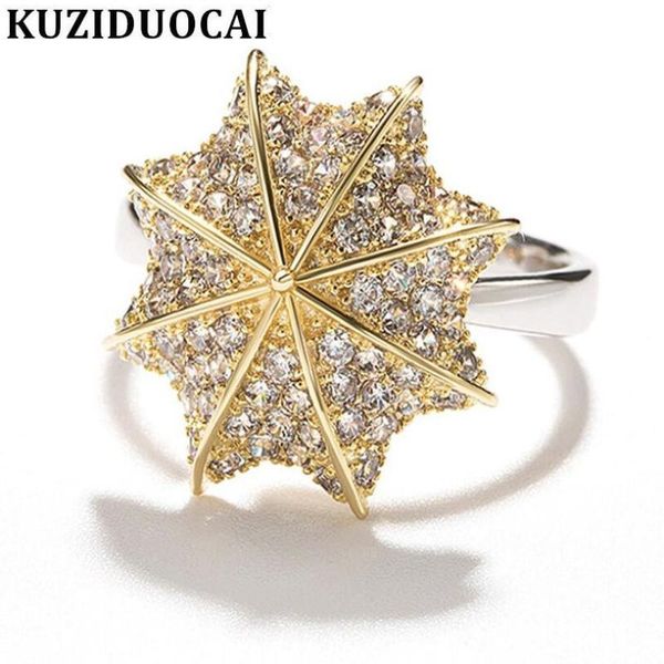 cluster rings kuziduocai 2021 fashion fine jewelry copper stainless steel zircon rotatable umbrella wedding for women gifts r-630, Golden;silver
cluster rings kuziduocai 2021 fashion fine jewelry copper stainless steel zircon rotatable umbrella wedding for women gifts r-630, Golden;silver