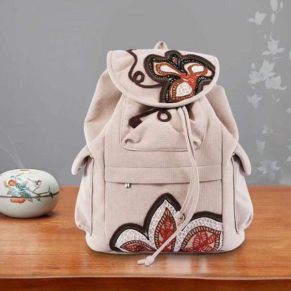 women backpack large capacity embroidered canvas lapbag teenage girls fashion light multi pocket drawstring travel school bags
women backpack large capacity embroidered canvas lapbag teenage girls fashion light multi pocket drawstring travel school bags