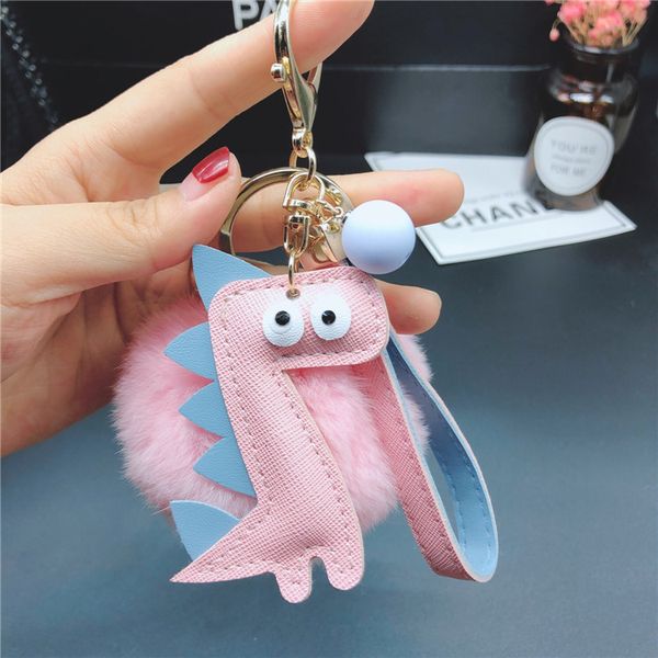 creative leather dinosaur key chain cute hairy ball bag pendant hand rope car baby filled with cotton, Silver
creative leather dinosaur key chain cute hairy ball bag pendant hand rope car baby filled with cotton, Silver