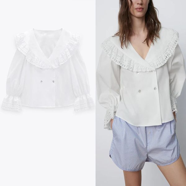 dresses za white double breasted embroidered shirt women long sleeve vintage summer woman embroidery trim blouse, Black;gray
dresses za white double breasted embroidered shirt women long sleeve vintage summer woman embroidery trim blouse, Black;gray