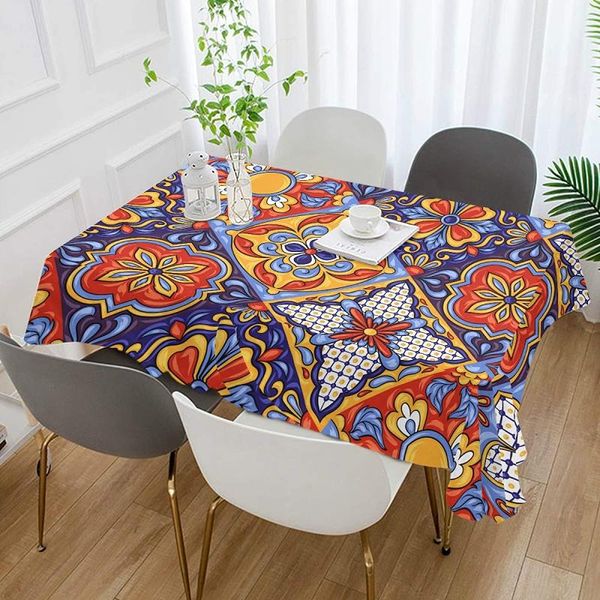rectangle tablecloth for indoor dining room outdoor party picnic camping, mexican talavera tile print table cloth
rectangle tablecloth for indoor dining room outdoor party picnic camping, mexican talavera tile print table cloth