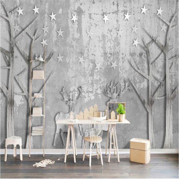 european retro forest elk living room bedroom decor mural wallpaper 3d gray cement wall papers home papel de parede wallpapers
european retro forest elk living room bedroom decor mural wallpaper 3d gray cement wall papers home papel de parede wallpapers