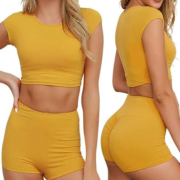 yoga outfit women 2 piece set o-neck slim fit crop high waist scrunch bulift shorts solid color workout tracksuit
yoga outfit women 2 piece set o-neck slim fit crop high waist scrunch bulift shorts solid color workout tracksuit
