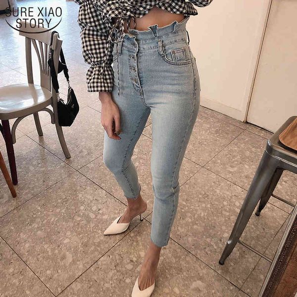 high waist jeans woman single-breasted pencil streetwear vintage skinny ruffles cotton women denim trousers 10403 210508, Blue
high waist jeans woman single-breasted pencil streetwear vintage skinny ruffles cotton women denim trousers 10403 210508, Blue