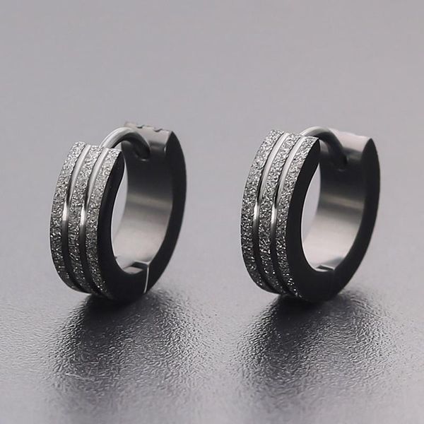 hoop & huggie 1 pair stainless steel circle earrings for women scrub round gold color plated earring, Golden;silver
hoop & huggie 1 pair stainless steel circle earrings for women scrub round gold color plated earring, Golden;silver