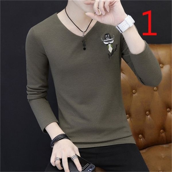 men's long-sleeved t-shirt spring and autumn clothes men's korean version 210420, White;black
men's long-sleeved t-shirt spring and autumn clothes men's korean version 210420, White;black