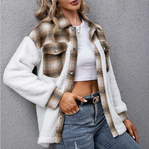 women's jackets fashion thick women plaid jacket winter coat casual coats and fenale oversized outwear, Black;brown
women's jackets fashion thick women plaid jacket winter coat casual coats and fenale oversized outwear, Black;brown