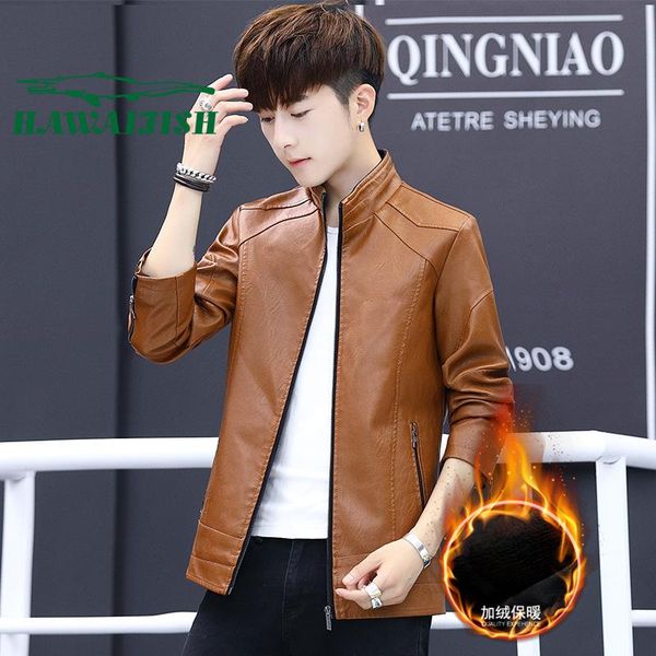 men's fur & faux leather jacket plus velvet thick 2021 autumn and winter fashion warm pu stand collar, Black
men's fur & faux leather jacket plus velvet thick 2021 autumn and winter fashion warm pu stand collar, Black