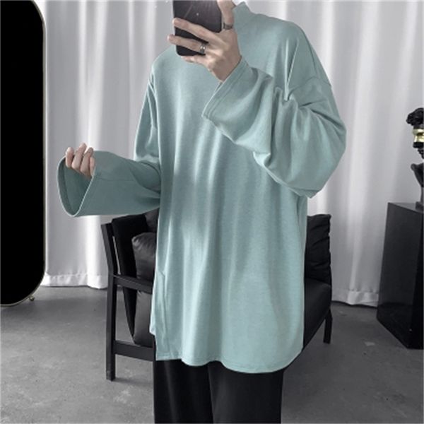 autumn and winter men's long-sleeved t-shirt korean slim trendy sweater plus velvet casual 210420, White;black
autumn and winter men's long-sleeved t-shirt korean slim trendy sweater plus velvet casual 210420, White;black