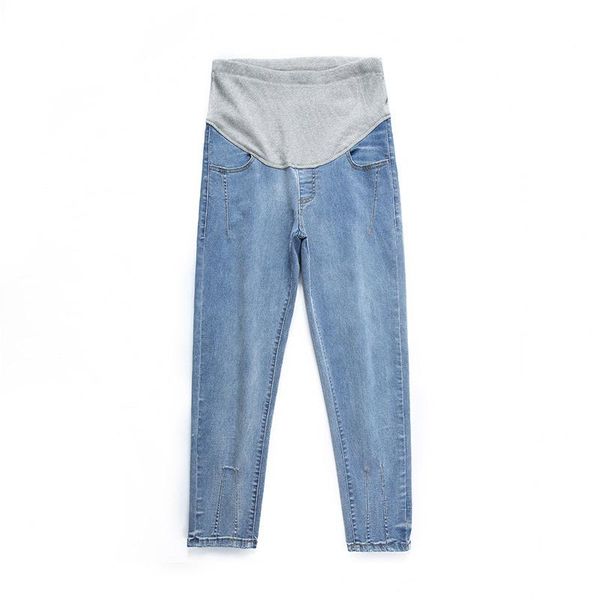 maternity women light washed blue solid color jeans casual fashion adjustable waist loose fit pencil trousers bottoms, White
maternity women light washed blue solid color jeans casual fashion adjustable waist loose fit pencil trousers bottoms, White