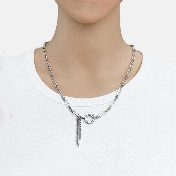 pendant necklaces fashion simple titanium steel clavicle chain hip hop necklace men's and women's sweater jewelry, Silver
pendant necklaces fashion simple titanium steel clavicle chain hip hop necklace men's and women's sweater jewelry, Silver