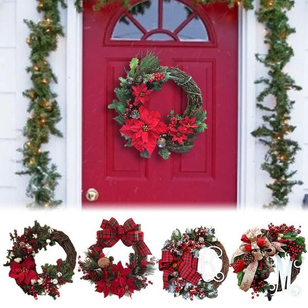 christmas wreaths on the door artificial garland hanging decorative supplies for party decoration #4w flowers &
christmas wreaths on the door artificial garland hanging decorative supplies for party decoration #4w flowers &