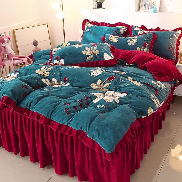 bedding sets super soft coral fleece warm cozy flowers printing bed skirt set velvet quilt cover comforter linen pillowcases
bedding sets super soft coral fleece warm cozy flowers printing bed skirt set velvet quilt cover comforter linen pillowcases