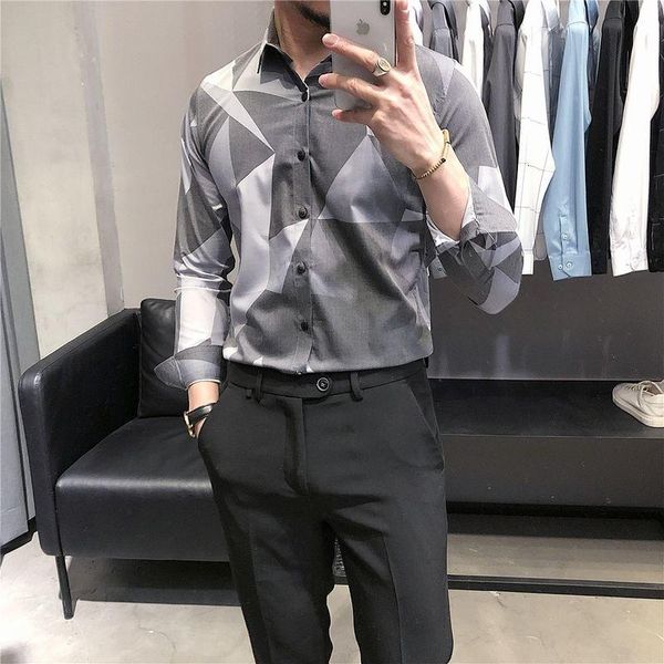 men's casual shirts fashion creative splicing mens shirt streetwe ropa hombre color contrast slim fit men dress 2021, White;black
men's casual shirts fashion creative splicing mens shirt streetwe ropa hombre color contrast slim fit men dress 2021, White;black