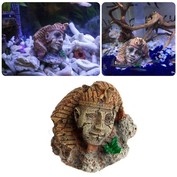 decorations resin aquarium egyptian pharaoh decoration fish tank ancient sphinx ruins ornament decor for repitle 
decorations resin aquarium egyptian pharaoh decoration fish tank ancient sphinx ruins ornament decor for repitle