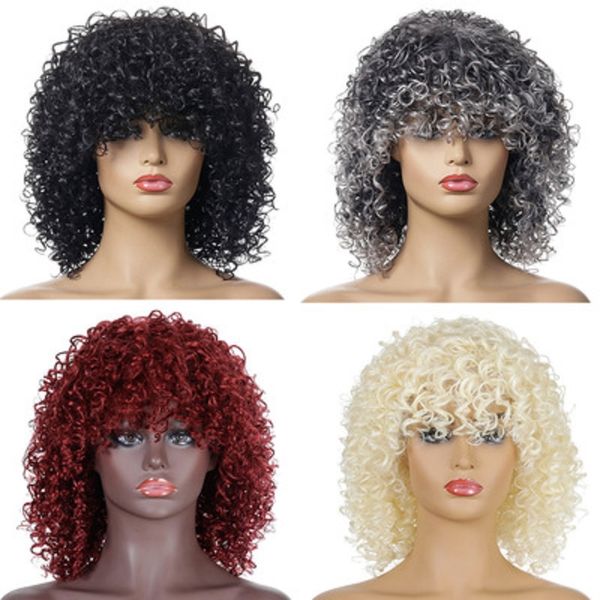 women curly short wigs fashion simulation human hair natural high temperature silk hairs beauty synthetic wig, Black
women curly short wigs fashion simulation human hair natural high temperature silk hairs beauty synthetic wig, Black
