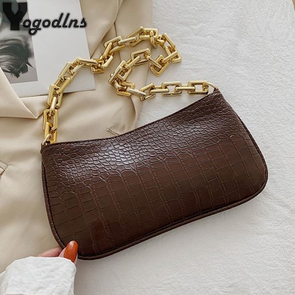 evening bags vintage zipper alligator pattern underarm shoulder women pu leather thick chain design bguette female clutch handbag purse
evening bags vintage zipper alligator pattern underarm shoulder women pu leather thick chain design bguette female clutch handbag purse