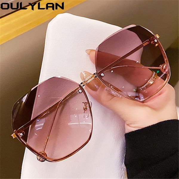 sunglasses oulylan fashion rimless women retro classic designer sun glasses female metal polygon eyewear blue pink shades uv400, White;black
sunglasses oulylan fashion rimless women retro classic designer sun glasses female metal polygon eyewear blue pink shades uv400, White;black