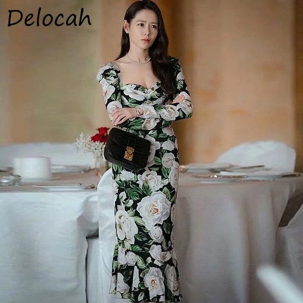 delocah women summer fashion designer party midi dress long sleeve floral print elegant bodycon ladies mermaid dresses vestidos casual, Black;gray
delocah women summer fashion designer party midi dress long sleeve floral print elegant bodycon ladies mermaid dresses vestidos casual, Black;gray